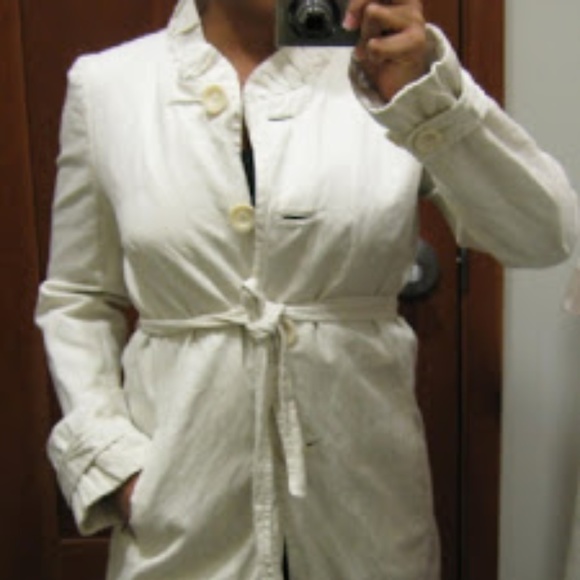 J.Crew Belted Twisted-Cotton Trench in Natural - Picture 2 of 5